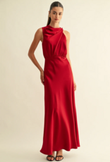 Adelyn Rae *Best Seller* Kate Cowl Drape Asymmetrical Maxi Dress
