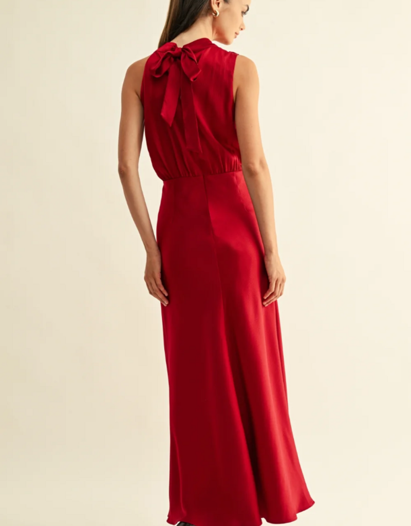 Adelyn Rae *Best Seller* Kate Cowl Drape Asymmetrical Maxi Dress