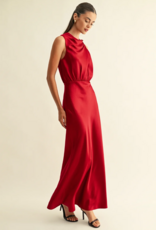 Adelyn Rae *Best Seller* Kate Cowl Drape Asymmetrical Maxi Dress