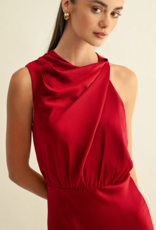 Adelyn Rae *Best Seller* Kate Cowl Drape Asymmetrical Maxi Dress