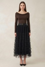 Angel Eye Moonlit Tulle Skirt in Black