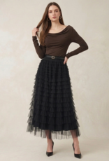Angel Eye Moonlit Tulle Skirt in Black