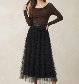 Angel Eye Moonlit Tulle Skirt in Black