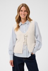 Cream Cladine Knit Slipover in Oatmeal