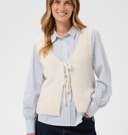 Cream Cladine Knit Slipover in Oatmeal