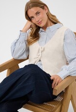 Cream Cladine Knit Slipover in Oatmeal