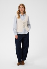 Cream Cladine Knit Slipover in Oatmeal