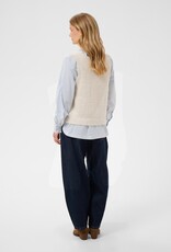 Cream Cladine Knit Slipover in Oatmeal