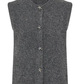 B.Young Omea Knit Vest with Floral Beaded Buttons