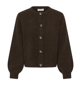 B.Young Omea Deco Cardigan with Floral Beaded Buttons