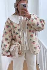 Rosa Clothing *BEST SELLER* Floral Sherpa Jacket in Pink Daisy