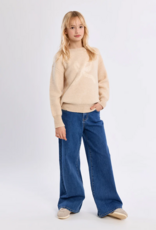 Molly Bracken Kids Berri Bow Kids Pullover in Beige