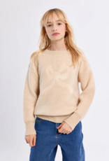 Molly Bracken Kids Berri Bow Kids Pullover in Beige