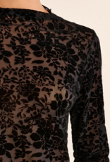 Molly Bracken Kasia Burnout Turtleneck in Black