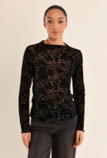 Molly Bracken Kasia Burnout Turtleneck in Black