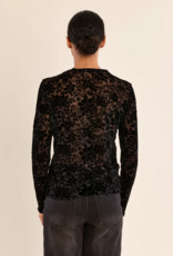 Molly Bracken Kasia Burnout Turtleneck in Black