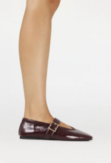 Billini Wednesday Buckle Flat in Faux Leather Bordeaux