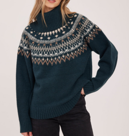 Gentle Fawn Freya Oversized Turtle Neck in Spruce Green