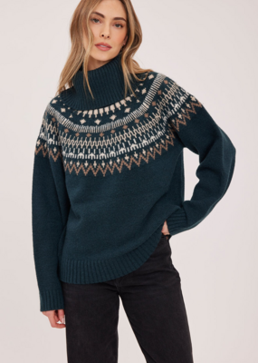 Gentle Fawn Freya Oversized Turtle Neck in Spruce Green
