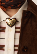 Des Petits Hauts Pamela Heart Brooch "DPH Loves You"