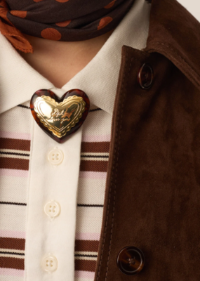 Des Petits Hauts Des Petits Hauts - Pamela Heart Brooch "DPH Loves You"