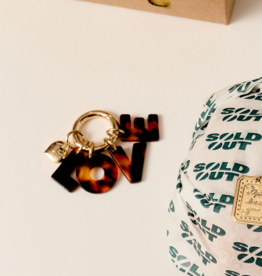 Des Petits Hauts Des Petits Hauts - Purple LOVE Bag Charm in Tortoise Shell