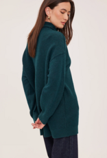 Gentle Fawn Astrid Oversied Sweater with Mock Collar in Spruce Green