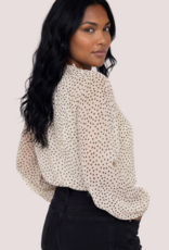 Gentle Fawn Annie Long Sleeve Blouse in Cream Polka-Dot