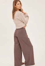 Gentle Fawn Collins Double Pleated Pinstripe Pant in Café