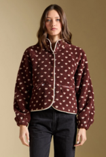 Saltwater Luxe Deeda Sherpa Jacket With Snaps in Merlot