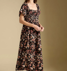 Saltwater Luxe Quinlie Puff Sleeve Midi Dress