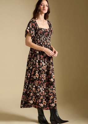 Saltwater Luxe Quinlie Puff Sleeve Midi Dress