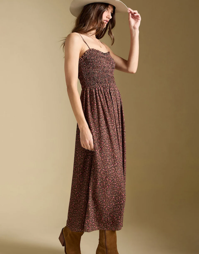Saltwater Luxe Laken Midi Dress in Mocha