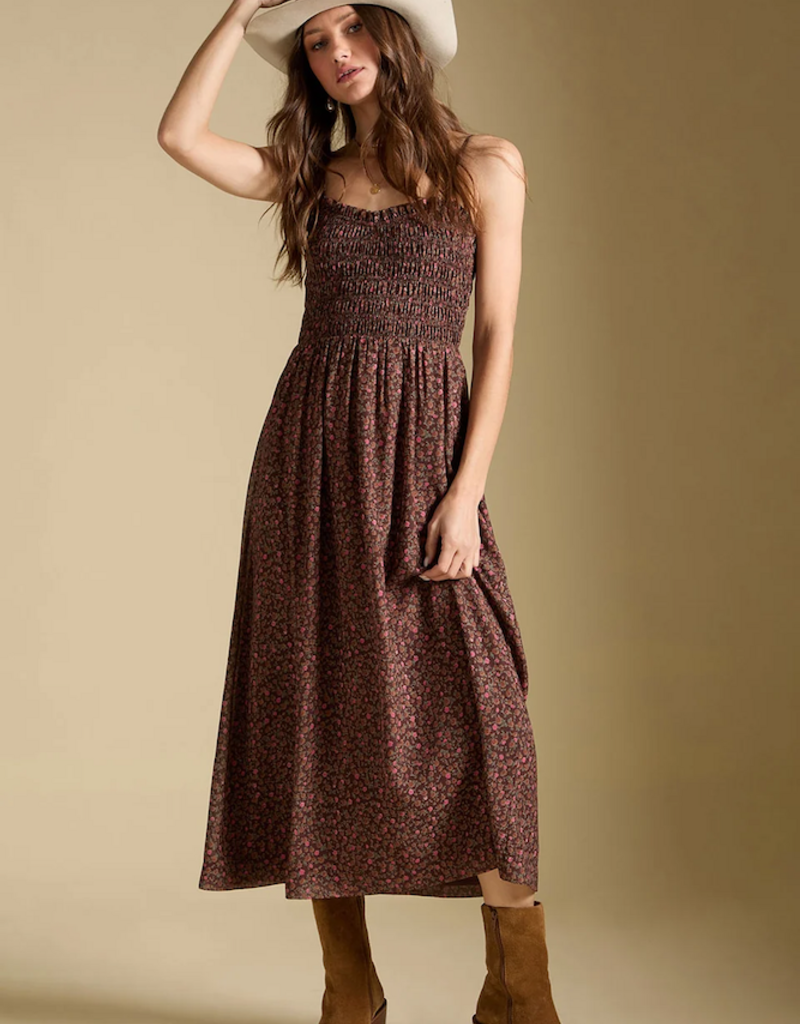 Saltwater Luxe Laken Midi Dress in Mocha