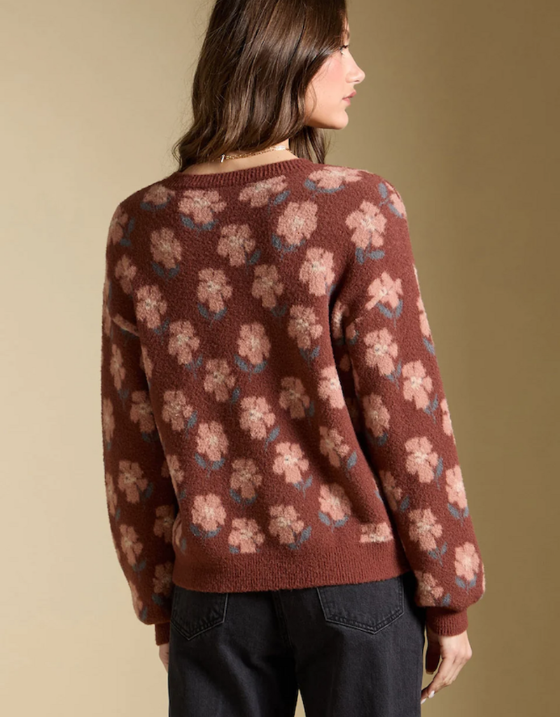 Saltwater Luxe Vincent Pullover Knit Sweater in Merlot