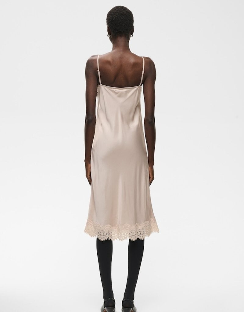 InWear Orah Lace Detail Slip Dress in Cream Haze