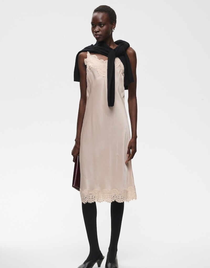 InWear Orah Lace Detail Slip Dress in Cream Haze