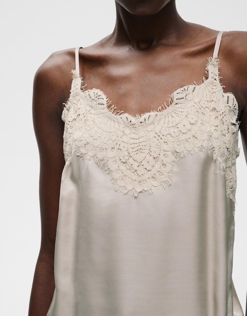 InWear Orah Lace Detail Cami in Cream Haze