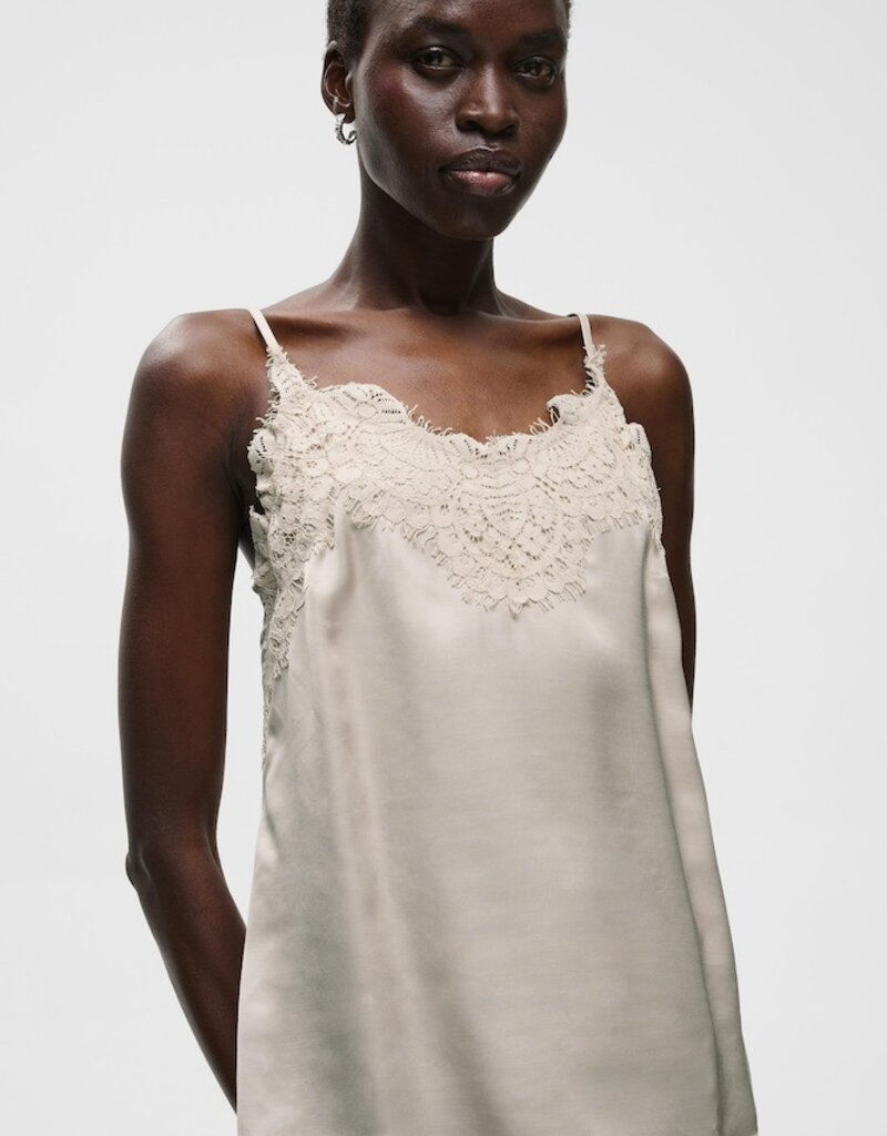 InWear Orah Lace Detail Cami in Cream Haze