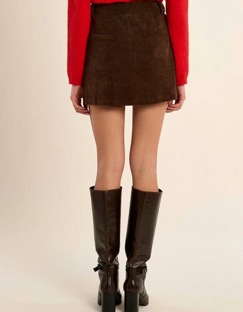 Molly Bracken Emmie Mini Skort in Chocolate