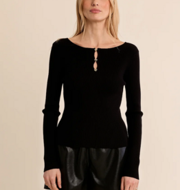 Molly Bracken Kayia Heart Button Knit Top *Two Colours*