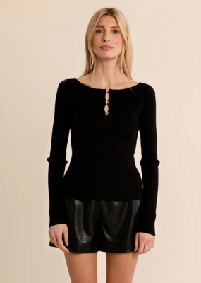 Molly Bracken Kayia Heart Button Knit Top *Two Colours*