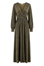Louizon Ethan Metallic Long Sleeve Maxi Dress