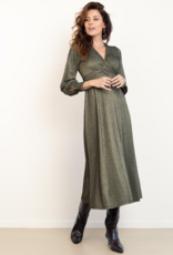 Louizon Ethan Metallic Long Sleeve Maxi Dress