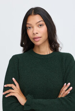 B.Young Omea Long Sleeve Knit With Frills in Scarab Green
