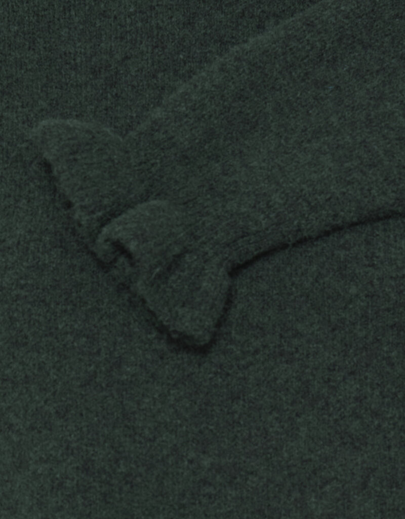 B.Young Omea Long Sleeve Knit With Frills in Scarab Green