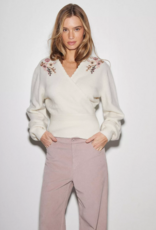 Louizon Cachecoeur Wrap Sweater in Ecru Cream