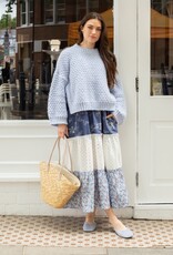 Cara and the Sky Darwin Oversized Chunky Knit Jumper in Blue