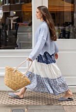 Cara and the Sky Darwin Oversized Chunky Knit Jumper in Blue
