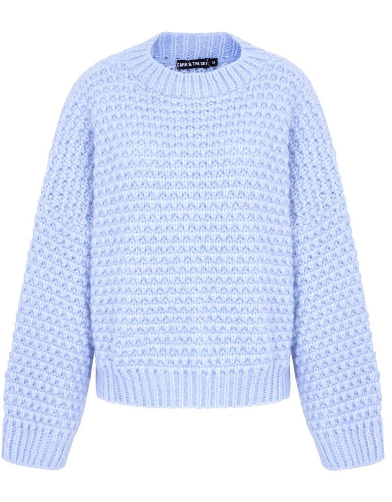 Cara and the Sky Darwin Oversized Chunky Knit Jumper in Blue